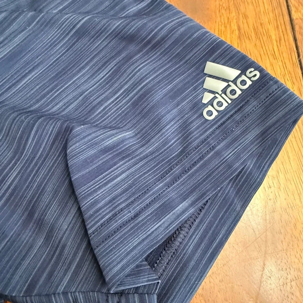 Adidas Golf Mens Medium Navy Blue Space Dye Performance‎ Polo Shirt RN88387